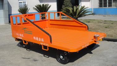 中国 3 Railsaviationの支援用地上器材色1500のKgの貨物トロッコのトレーラーのオレンジ サプライヤー